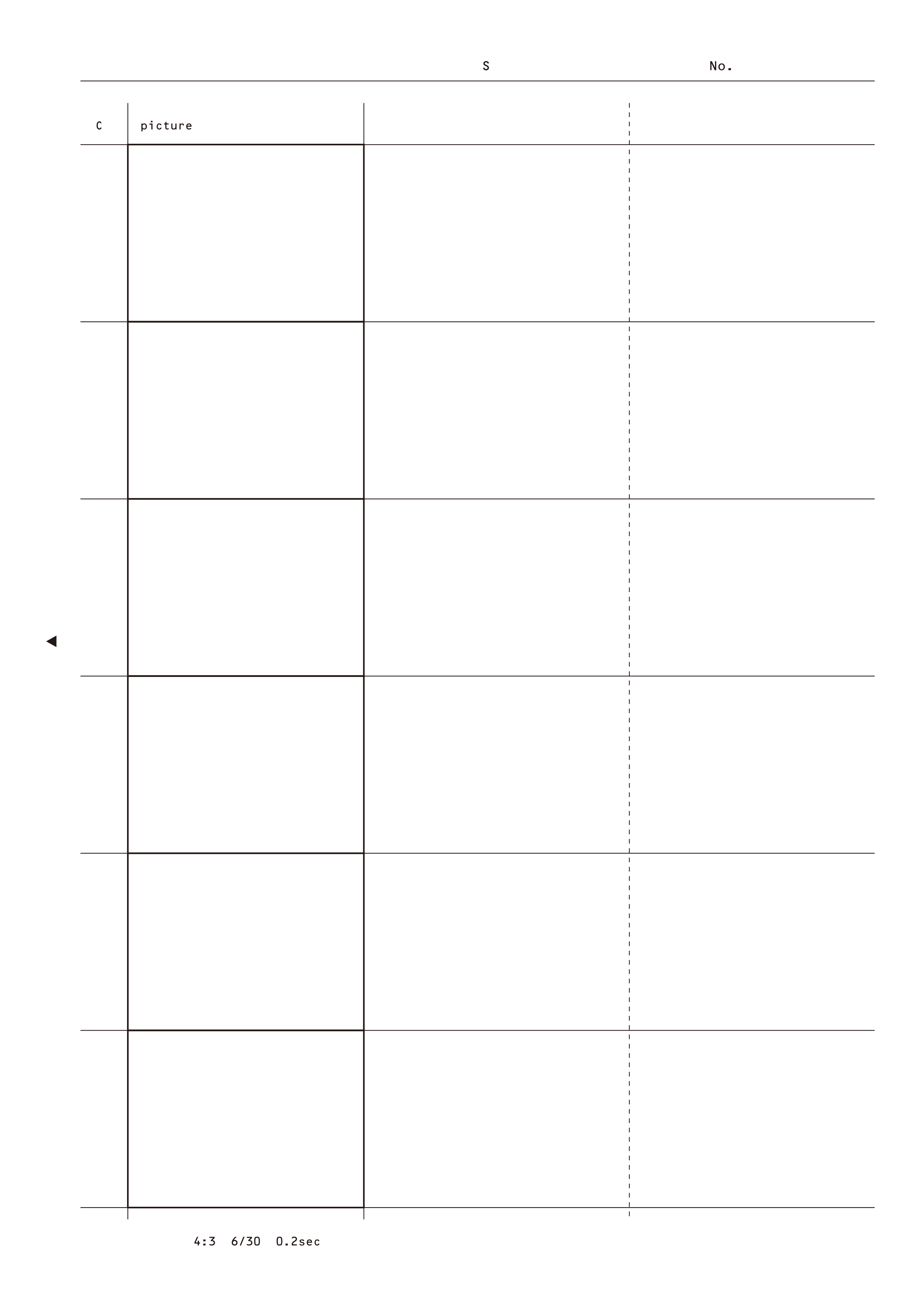 StoryBoard Sheets : 絵コンテ用紙 16:9/4:3（ダウンロード自由）:絵 